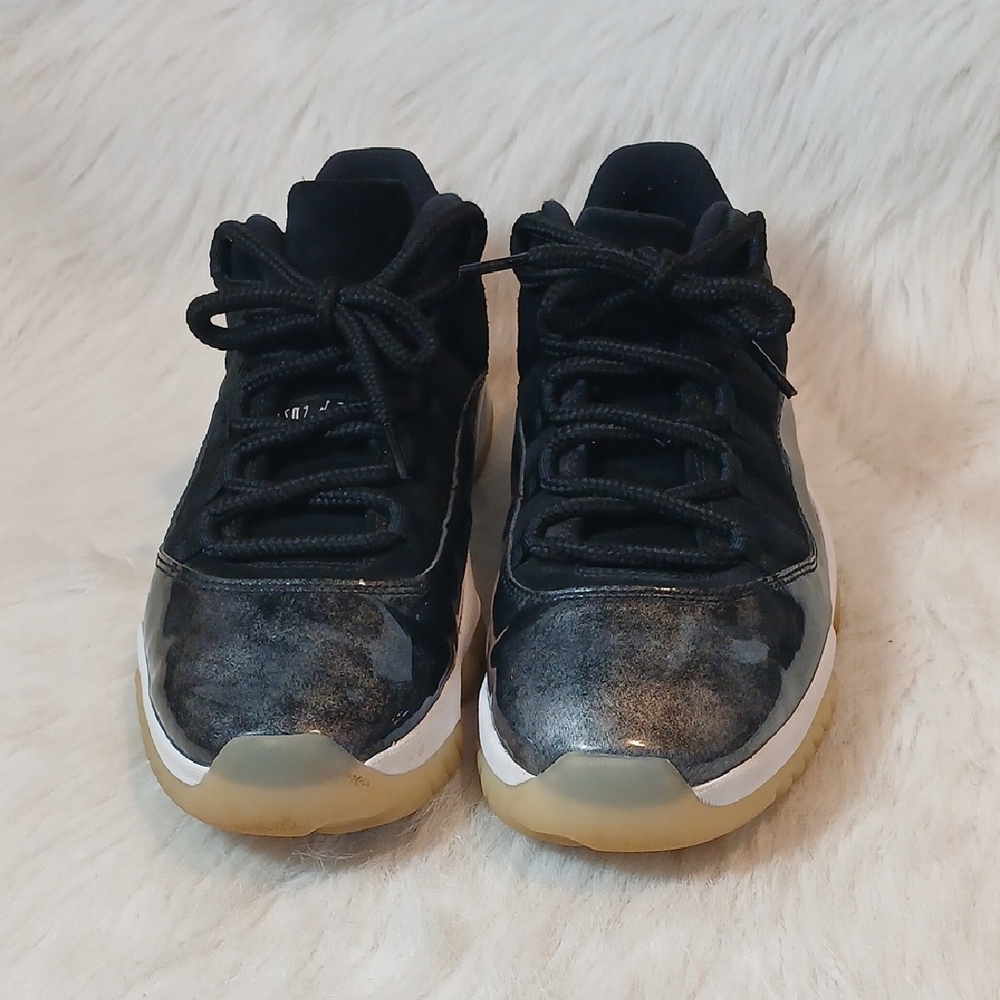 Nike Air Jordan 11 Retro Low Barons 528895- Sz 9.5 Black/Gray Sneakers Men